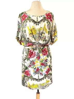 Collette Dinnigan Scenic Silk Dress - Floral Print